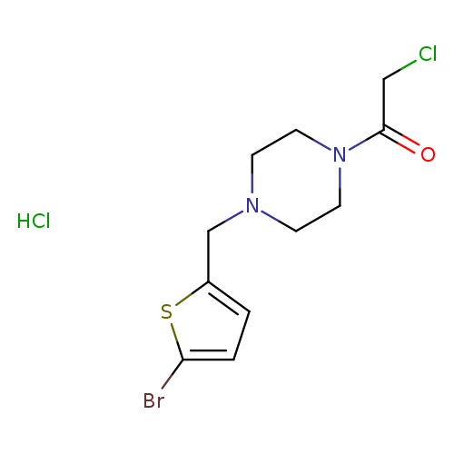 1-{4-[(5-bromothiophen-2-yl)methyl]piperazin-1-yl}-2-chloroethan-1-one hydrochloride