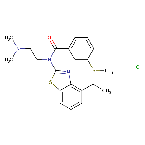 N-[2-(dimethylamino)ethyl]-N-(4-ethyl-1,3-benzothiazol-2-yl)-3-(methylsulfanyl)benzamide hydrochloride