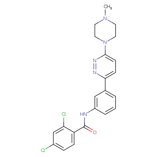 2,4-dichloro-N-{3-[6-(4-methylpiperazin-1-yl)pyridazin-3-yl]phenyl}benzamide