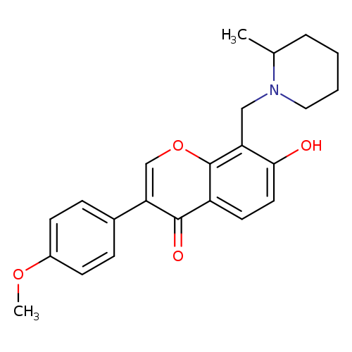 7-hydroxy-3-(4-methoxyphenyl)-8-[(2-methylpiperidin-1-yl)methyl]-4H-chromen-4-one