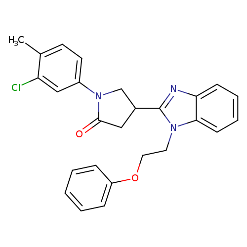 1-(3-chloro-4-methylphenyl)-4-[1-(2-phenoxyethyl)-1H-1,3-benzodiazol-2-yl]pyrrolidin-2-one