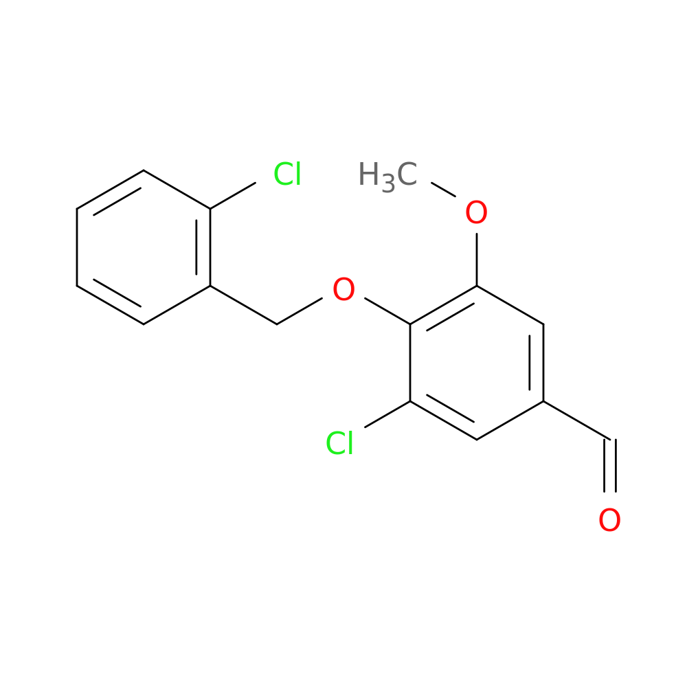 3-chloro-4-[(2-chlorophenyl)methoxy]-5-methoxybenzaldehyde