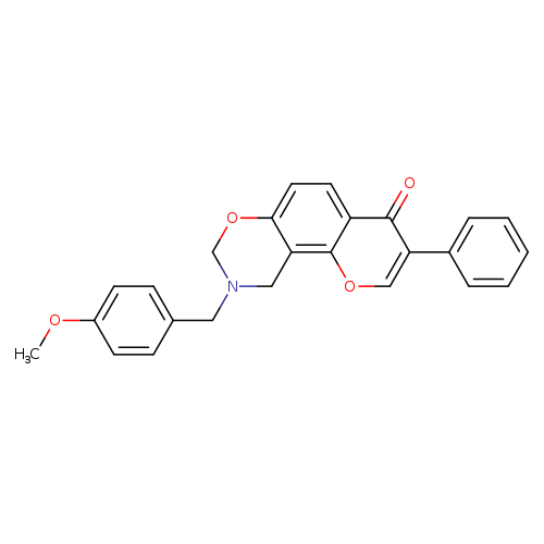 9-[(4-methoxyphenyl)methyl]-3-phenyl-4H,8H,9H,10H-chromeno[8,7-e][1,3]oxazin-4-one