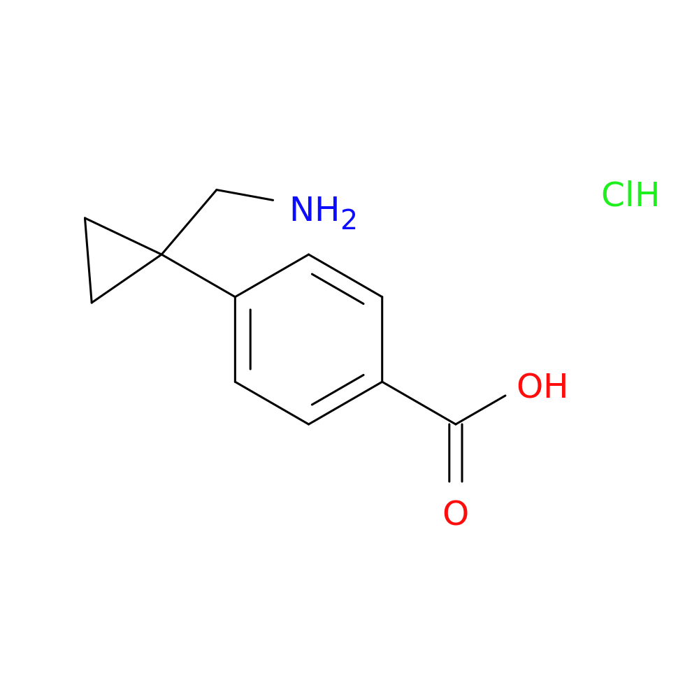 4-[1-(aminomethyl)cyclopropyl]benzoic acid hydrochloride