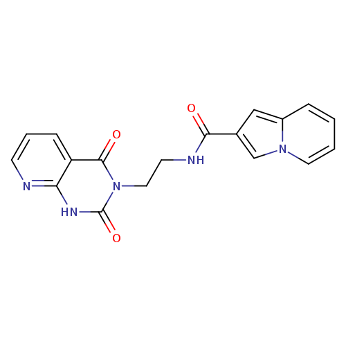 N-(2-{2,4-dioxo-1H,2H,3H,4H-pyrido[2,3-d]pyrimidin-3-yl}ethyl)indolizine-2-carboxamide