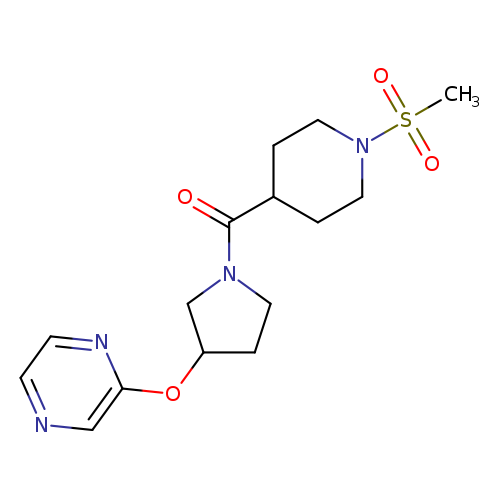 2-{[1-(1-methanesulfonylpiperidine-4-carbonyl)pyrrolidin-3-yl]oxy}pyrazine