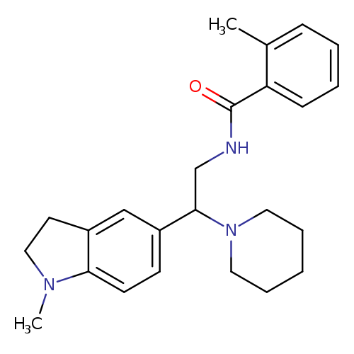 2-methyl-N-[2-(1-methyl-2,3-dihydro-1H-indol-5-yl)-2-(piperidin-1-yl)ethyl]benzamide