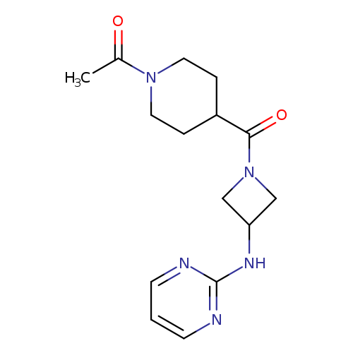 1-(4-{3-[(pyrimidin-2-yl)amino]azetidine-1-carbonyl}piperidin-1-yl)ethan-1-one