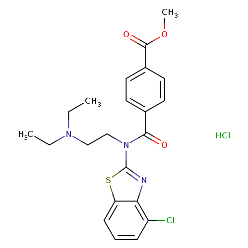 methyl 4-[(4-chloro-1,3-benzothiazol-2-yl)[2-(diethylamino)ethyl]carbamoyl]benzoate hydrochloride
