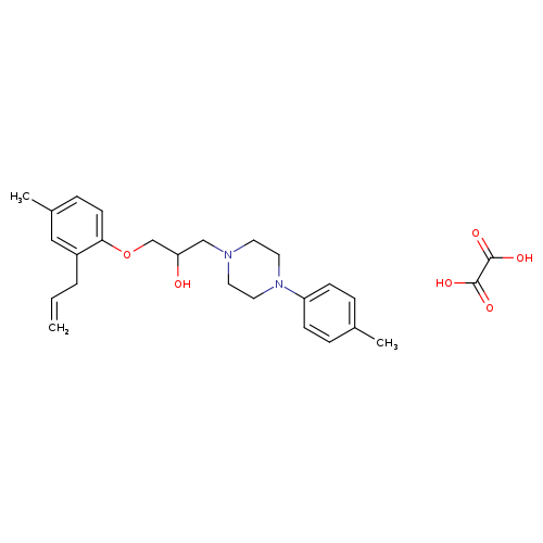 1-[4-methyl-2-(prop-2-en-1-yl)phenoxy]-3-[4-(4-methylphenyl)piperazin-1-yl]propan-2-ol; oxalic acid