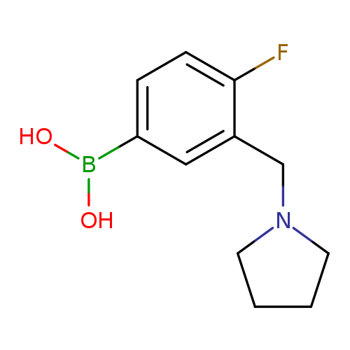 {4-fluoro-3-[(pyrrolidin-1-yl)methyl]phenyl}boronic acid