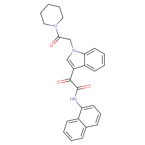 N-(naphthalen-1-yl)-2-oxo-2-{1-[2-oxo-2-(piperidin-1-yl)ethyl]-1H-indol-3-yl}acetamide