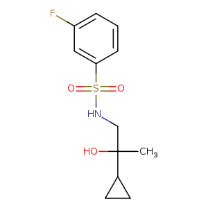 N-(2-cyclopropyl-2-hydroxypropyl)-3-fluorobenzene-1-sulfonamide