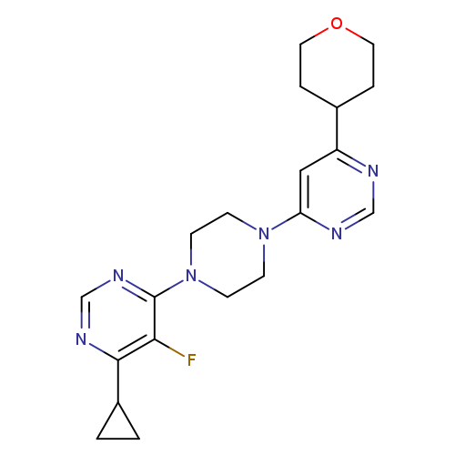 4-cyclopropyl-5-fluoro-6-{4-[6-(oxan-4-yl)pyrimidin-4-yl]piperazin-1-yl}pyrimidine