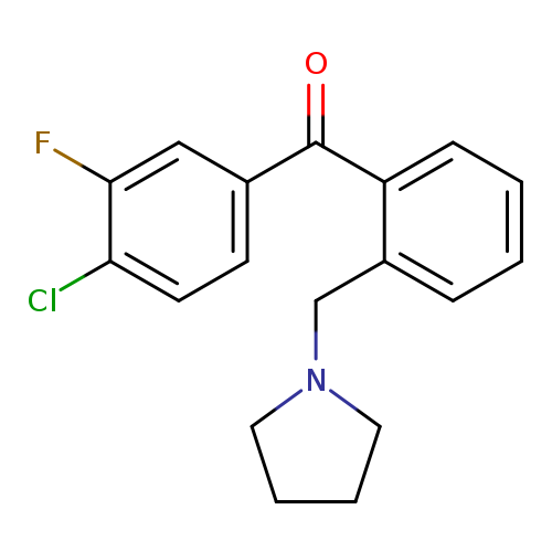 4'-Chloro-3'-fluoro-2-pyrrolidinomethyl benzophenone