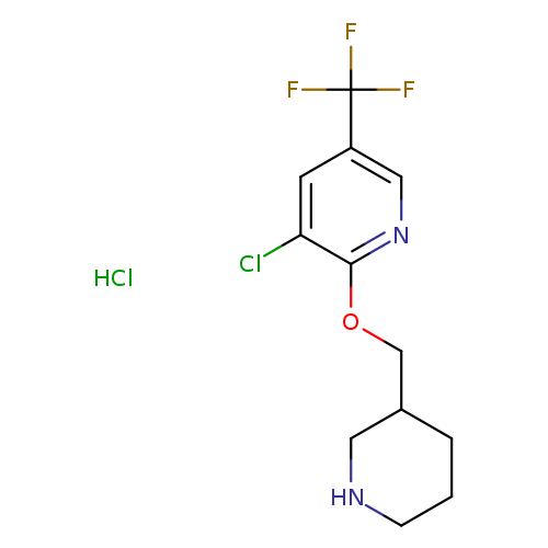 Pyridine, 3-chloro-2-(3-piperidinylmethoxy)-5-(trifluoromethyl)-, hydrochloride (1:1)