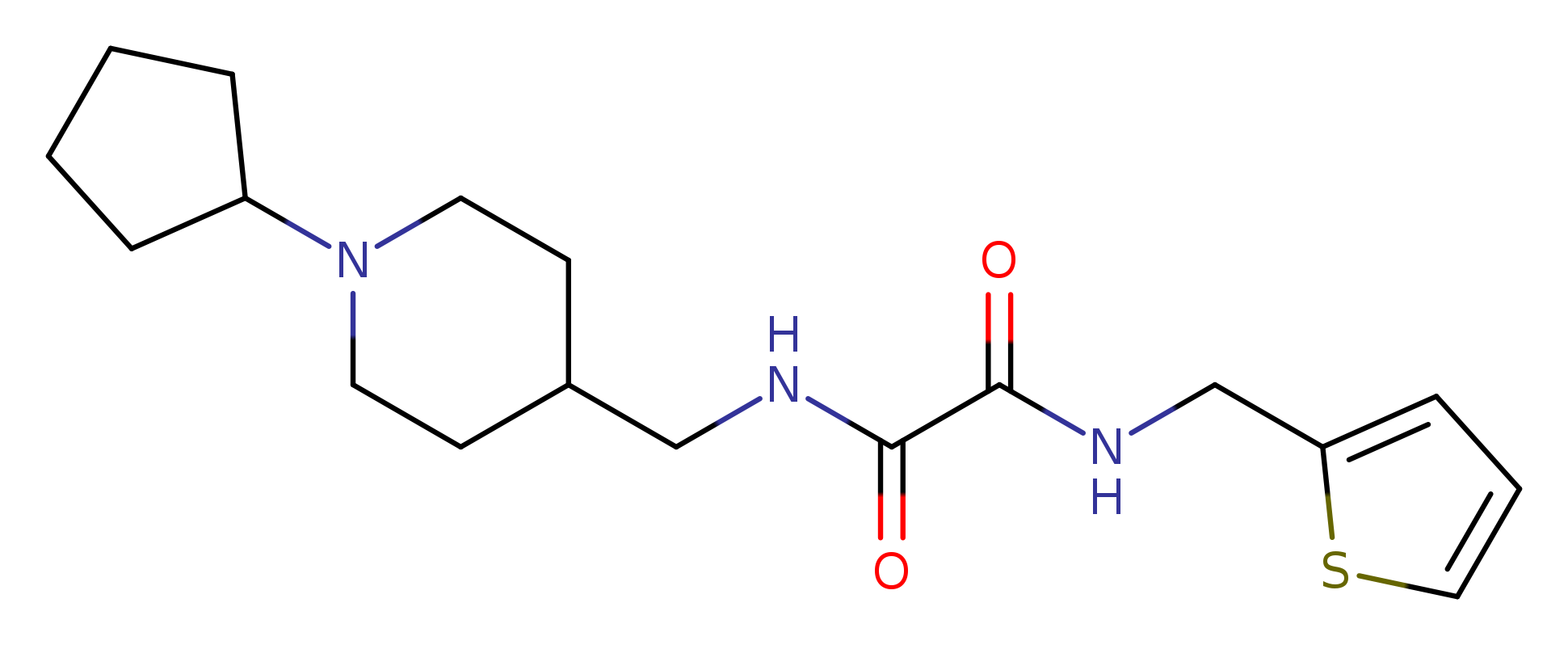 N'-[(1-cyclopentylpiperidin-4-yl)methyl]-N-[(thiophen-2-yl)methyl]ethanediamide