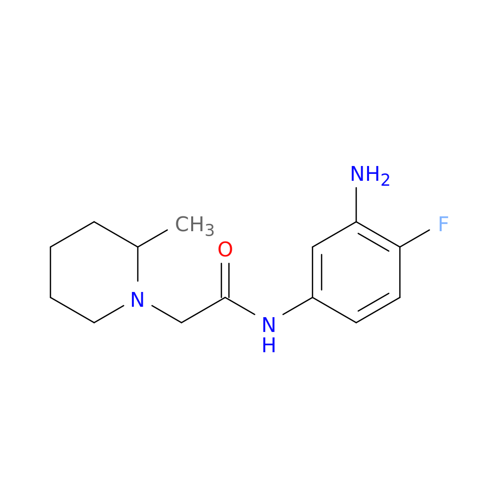 N-(3-amino-4-fluorophenyl)-2-(2-methylpiperidin-1-yl)acetamide
