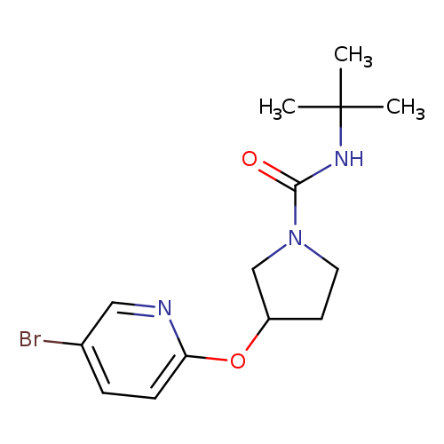 3-[(5-bromopyridin-2-yl)oxy]-N-tert-butylpyrrolidine-1-carboxamide