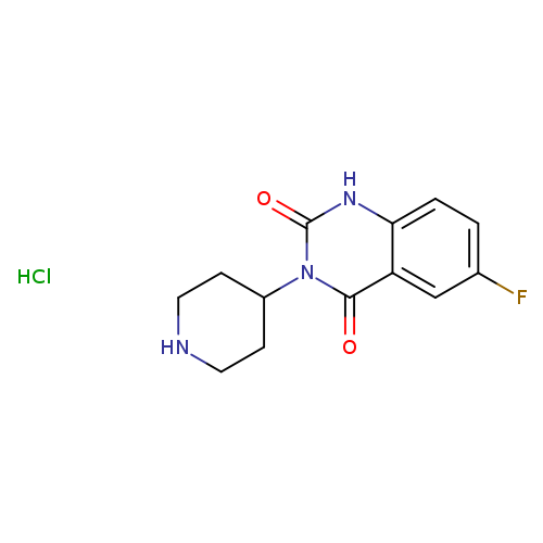 6-fluoro-3-(piperidin-4-yl)-1,2,3,4-tetrahydroquinazoline-2,4-dione hydrochloride