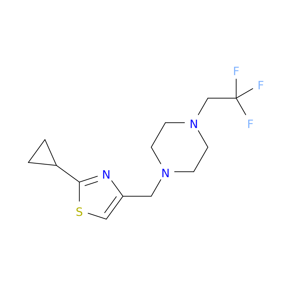 1-[(2-cyclopropyl-1,3-thiazol-4-yl)methyl]-4-(2,2,2-trifluoroethyl)piperazine