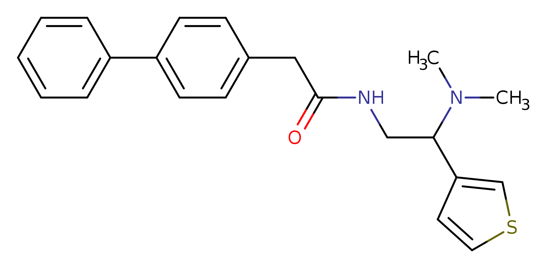 2-{[1,1'-biphenyl]-4-yl}-N-[2-(dimethylamino)-2-(thiophen-3-yl)ethyl]acetamide