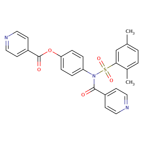 4-[N-(2,5-dimethylbenzenesulfonyl)pyridine-4-amido]phenyl pyridine-4-carboxylate