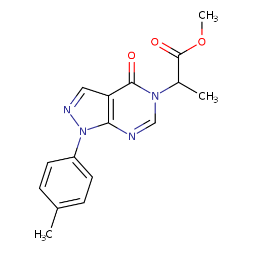 methyl 2-[1-(4-methylphenyl)-4-oxo-1H,4H,5H-pyrazolo[3,4-d]pyrimidin-5-yl]propanoate