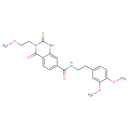 N-[2-(3,4-dimethoxyphenyl)ethyl]-3-(2-methoxyethyl)-4-oxo-2-sulfanylidene-1,2,3,4-tetrahydroquinazoline-7-carboxamide