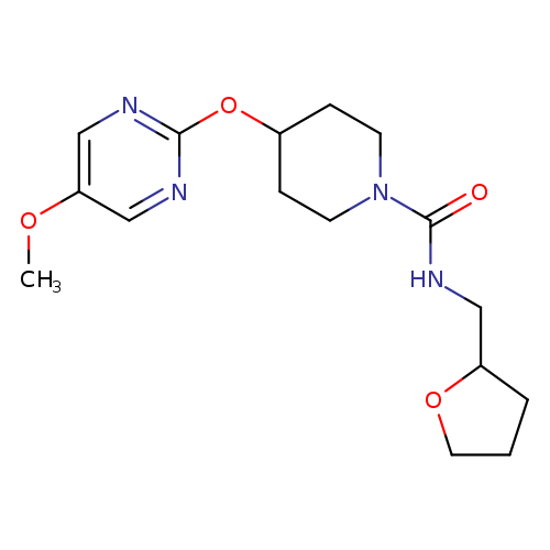4-[(5-methoxypyrimidin-2-yl)oxy]-N-[(oxolan-2-yl)methyl]piperidine-1-carboxamide