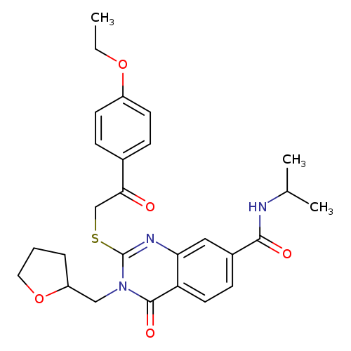 2-{[2-(4-ethoxyphenyl)-2-oxoethyl]sulfanyl}-4-oxo-3-[(oxolan-2-yl)methyl]-N-(propan-2-yl)-3,4-dihydroquinazoline-7-carboxamide