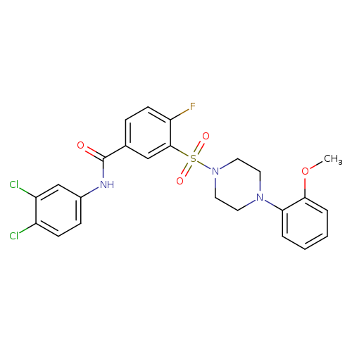 N-(3,4-dichlorophenyl)-4-fluoro-3-{[4-(2-methoxyphenyl)piperazin-1-yl]sulfonyl}benzamide