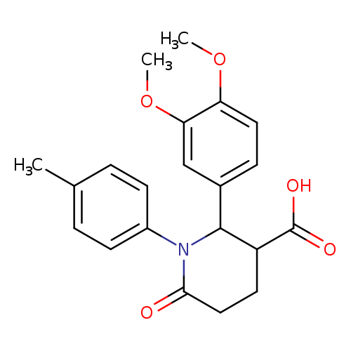 2-(3,4-dimethoxyphenyl)-1-(4-methylphenyl)-6-oxopiperidine-3-carboxylic acid
