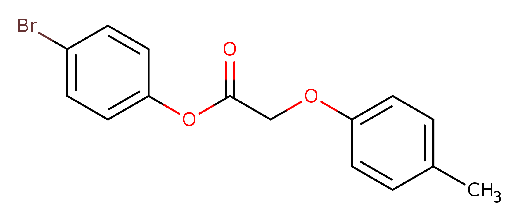 Acetic acid, (4-methylphenoxy)-, 4-bromophenyl ester