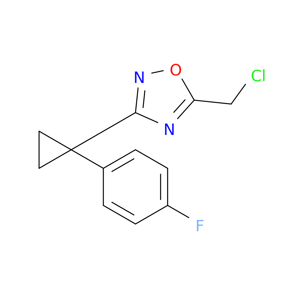 5-(Chloromethyl)-3-(1-(4-fluorophenyl)cyclopropyl)-1,2,4-oxadiazole