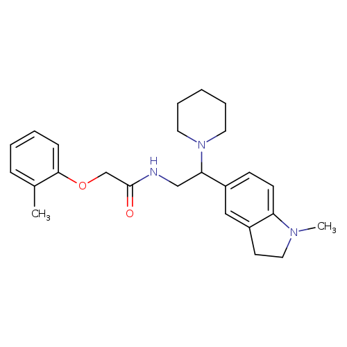 N-[2-(1-methyl-2,3-dihydro-1H-indol-5-yl)-2-(piperidin-1-yl)ethyl]-2-(2-methylphenoxy)acetamide