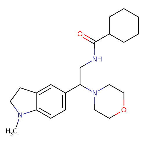 N-[2-(1-methyl-2,3-dihydro-1H-indol-5-yl)-2-(morpholin-4-yl)ethyl]cyclohexanecarboxamide
