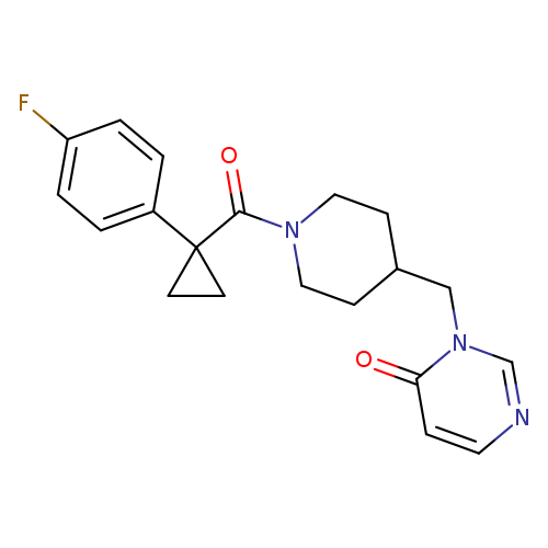 3-({1-[1-(4-fluorophenyl)cyclopropanecarbonyl]piperidin-4-yl}methyl)-3,4-dihydropyrimidin-4-one