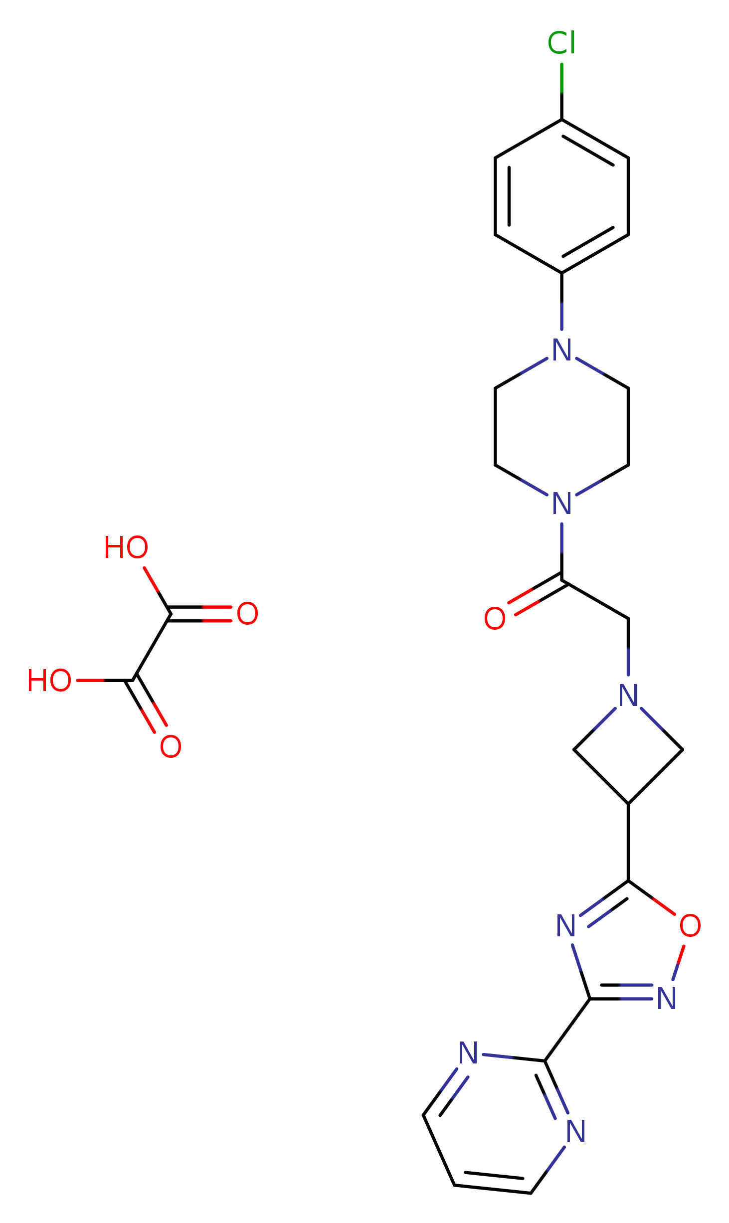 1-[4-(4-chlorophenyl)piperazin-1-yl]-2-{3-[3-(pyrimidin-2-yl)-1,2,4-oxadiazol-5-yl]azetidin-1-yl}ethan-1-one; oxalic acid