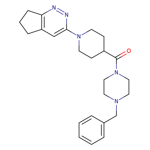 1-benzyl-4-(1-{5H,6H,7H-cyclopenta[c]pyridazin-3-yl}piperidine-4-carbonyl)piperazine