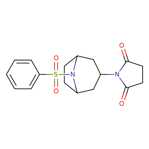 1-[8-(benzenesulfonyl)-8-azabicyclo[3.2.1]octan-3-yl]pyrrolidine-2,5-dione