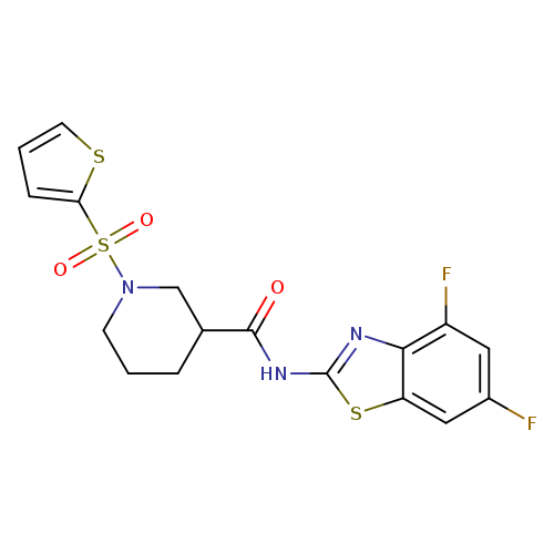 N-(4,6-difluoro-1,3-benzothiazol-2-yl)-1-(thiophene-2-sulfonyl)piperidine-3-carboxamide