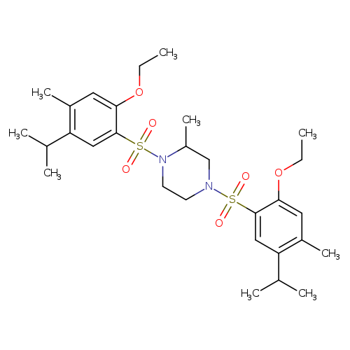 1,4-bis[2-ethoxy-4-methyl-5-(propan-2-yl)benzenesulfonyl]-2-methylpiperazine