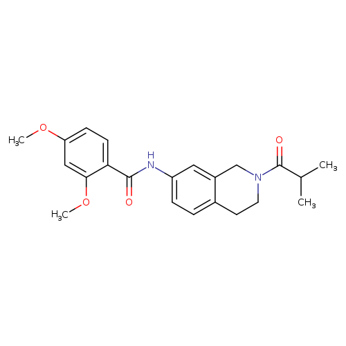 2,4-dimethoxy-N-[2-(2-methylpropanoyl)-1,2,3,4-tetrahydroisoquinolin-7-yl]benzamide