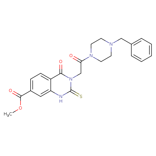 methyl 3-[2-(4-benzylpiperazin-1-yl)-2-oxoethyl]-4-oxo-2-sulfanylidene-1,2,3,4-tetrahydroquinazoline-7-carboxylate
