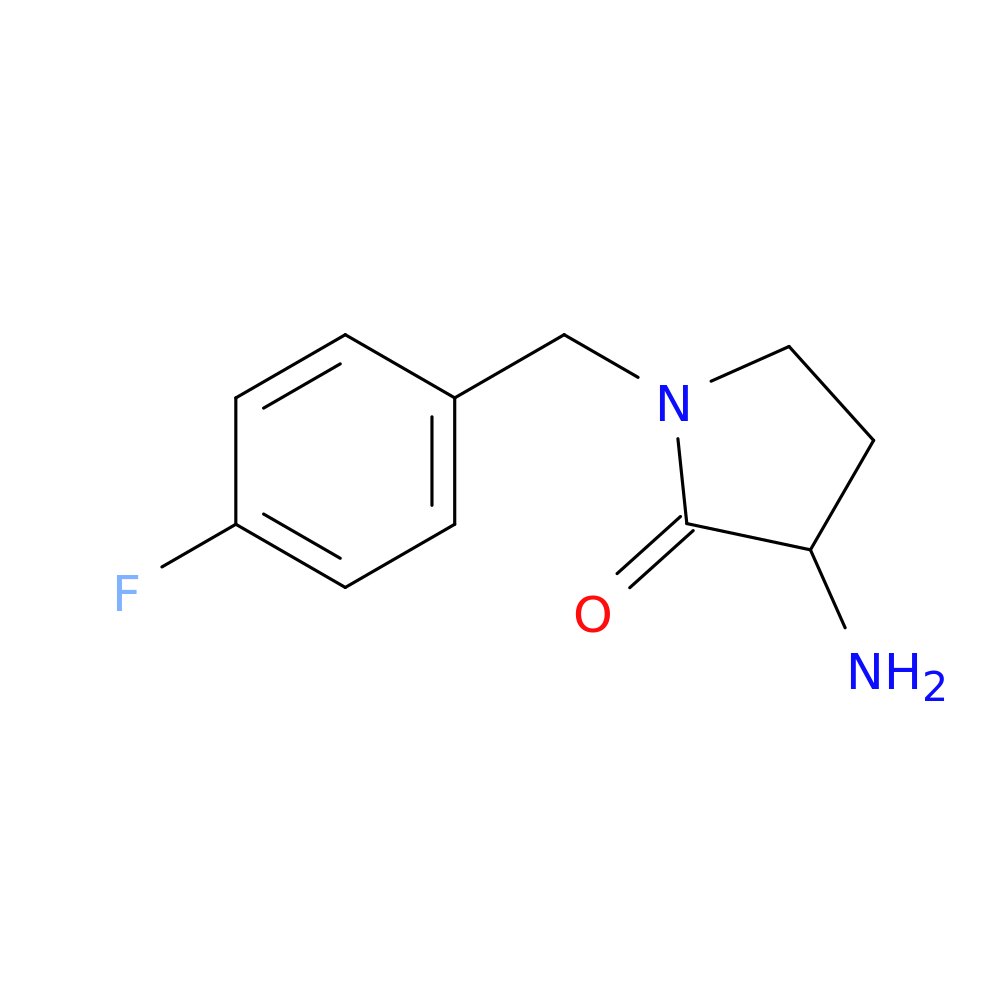 3-amino-1-[(4-fluorophenyl)methyl]pyrrolidin-2-one