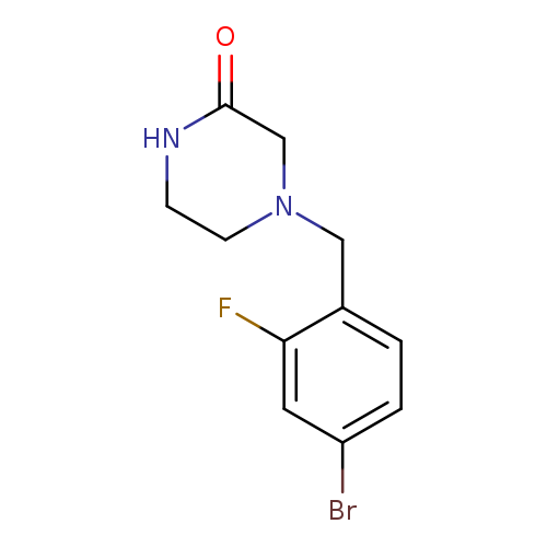 4-[(4-bromo-2-fluorophenyl)methyl]piperazin-2-one