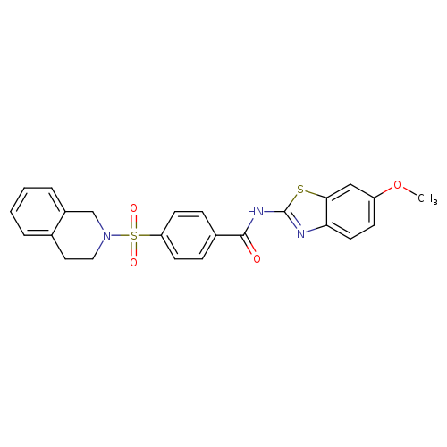 N-(6-methoxy-1,3-benzothiazol-2-yl)-4-(1,2,3,4-tetrahydroisoquinoline-2-sulfonyl)benzamide