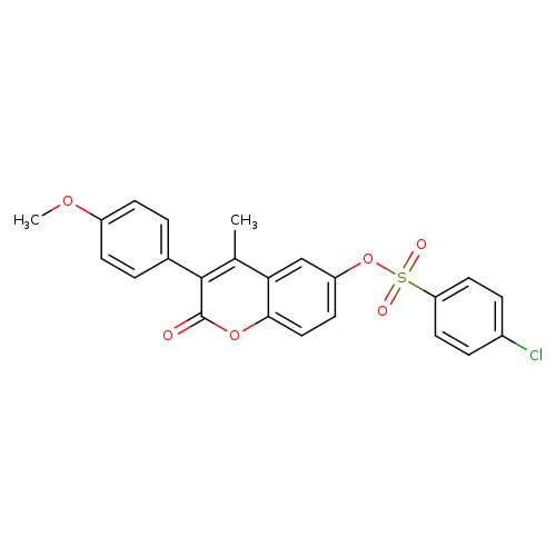 3-(4-methoxyphenyl)-4-methyl-2-oxo-2H-chromen-6-yl 4-chlorobenzene-1-sulfonate