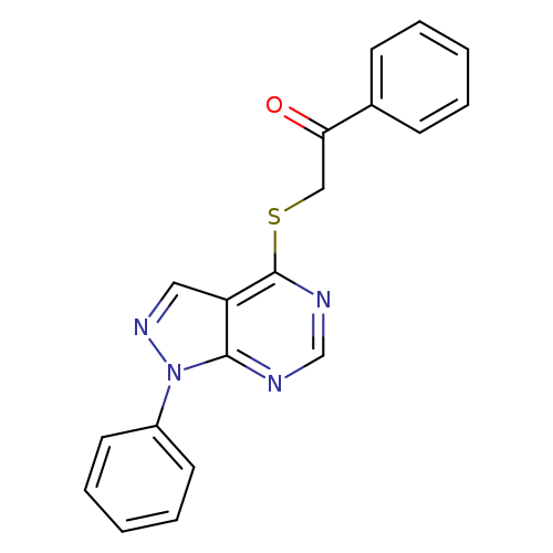 1-phenyl-2-({1-phenyl-1H-pyrazolo[3,4-d]pyrimidin-4-yl}sulfanyl)ethan-1-one